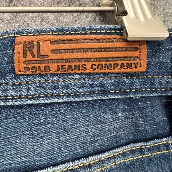 Ralph Lauren Jeans Womens 6 Blue Kelly Stretch Denim Y2K Bootcut Whisker Western - Picture 10 of 13